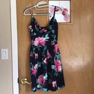 NWOT -Aqua floral fit and flare dress